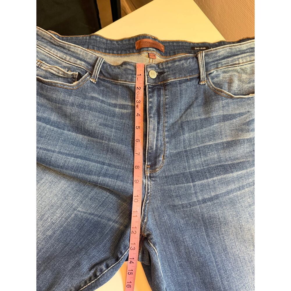 Judy Blue Womens Dad Jeans Size 22W Blue Stretchy Straight Leg High Rise - Picture 11 of 12